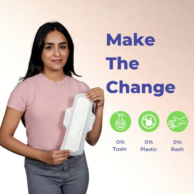 Bliss Natural Organic Sanitary Pads, 10 Pads-2.webp